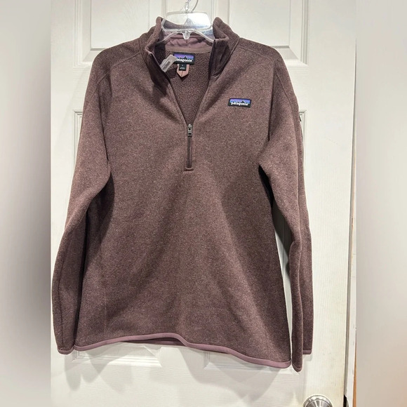 Patagonia Women's L Large Better Sweater 1/4 Zip Pullover Stormy Mauve NWT - Picture 1 of 8